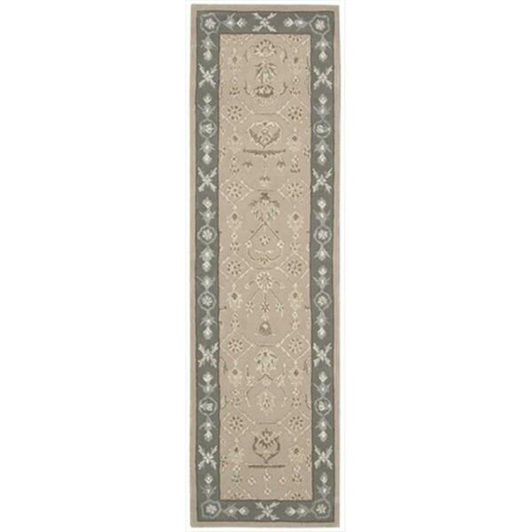 Nourison Regal Area Rug Collection Sand 2 ft 3 in. x 8 ft Runner 99446052346